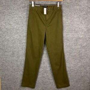 NEW Banana Republic Womens Authentic Chino High Rise‎ Olive Green Pants Size 4
